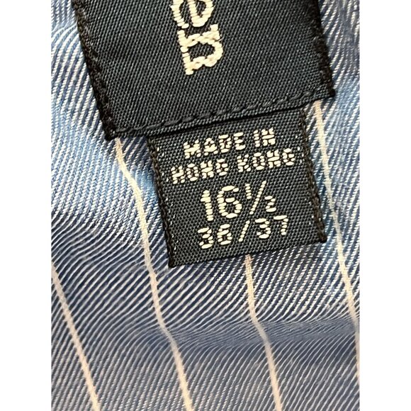 Ralph Lauren‎ Men's Button-Down Shirt, Size 16.5 36/37, Blue/White Striped - Picture 6 of 7
